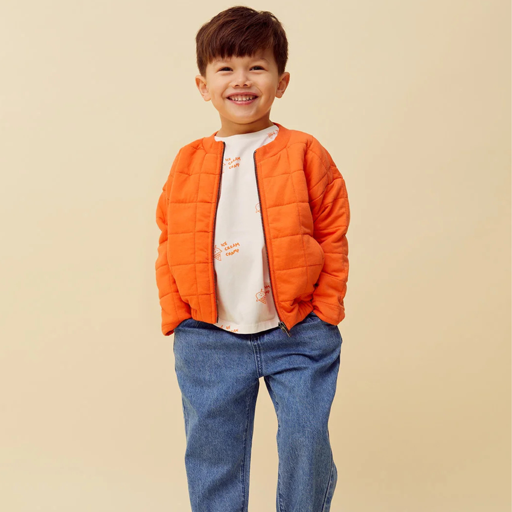 Gesteppte Kinderjacke „Cheetah“