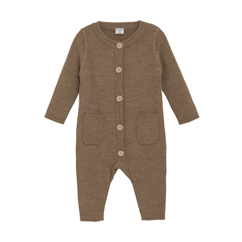 Gestrickter Jumpsuit aus 100% Wolle