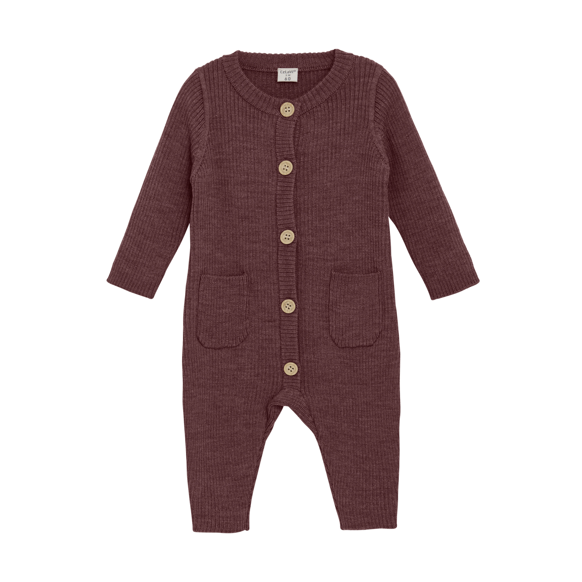 Gestrickter Jumpsuit aus 100% Wolle