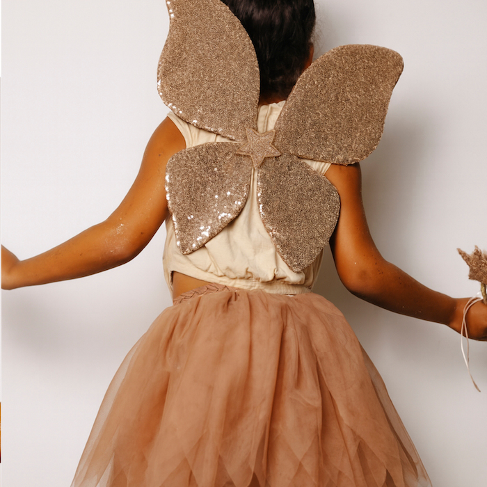 Taupefarbenes Rüschen-Tutu