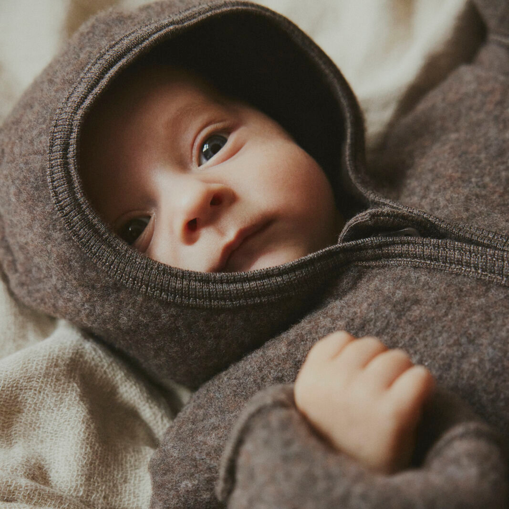 Pram Suit Wollfleece mit Ohren