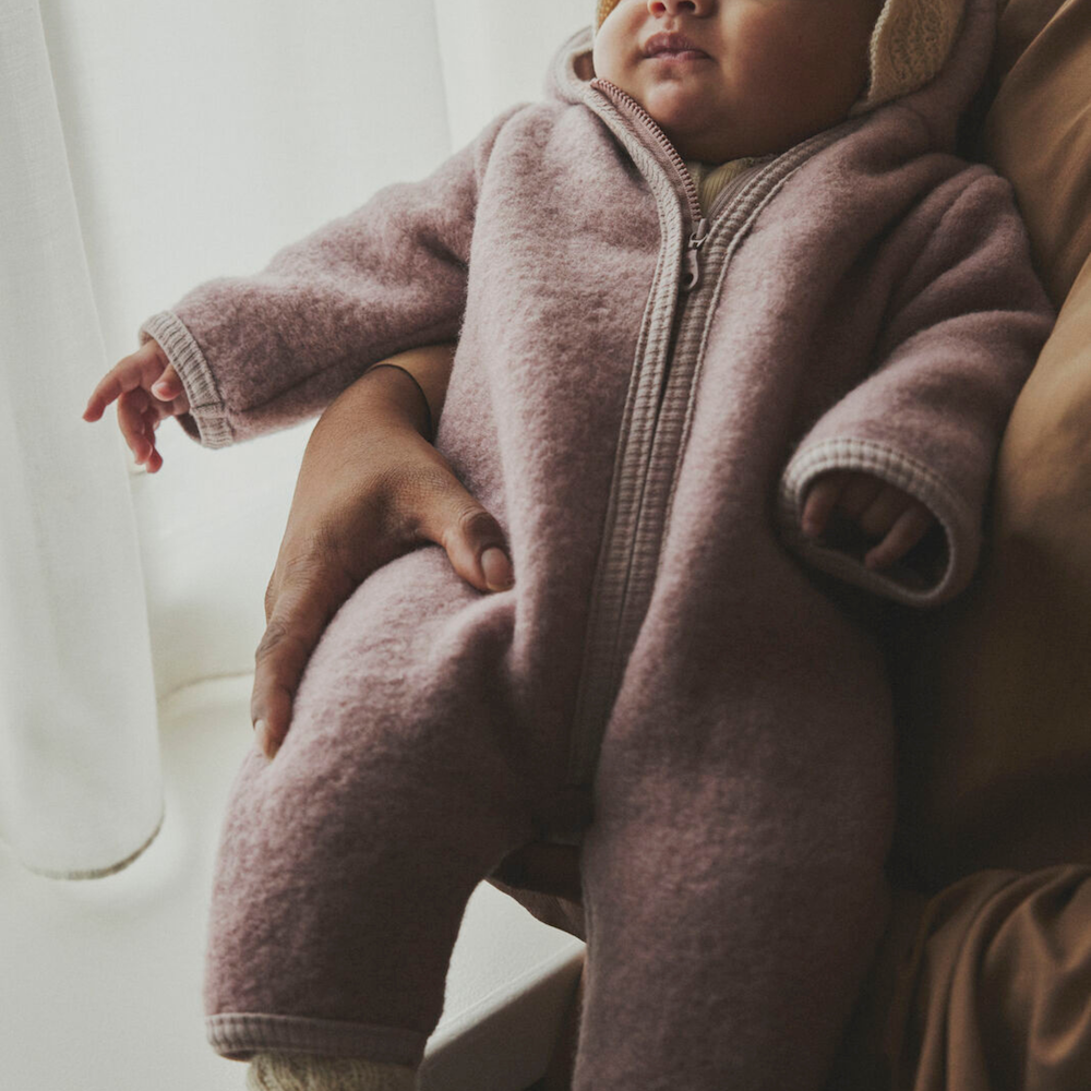 Pram Suit Wollfleece mit Ohren