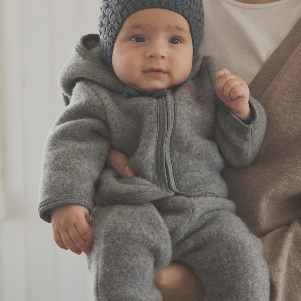 Pram Suit Wollfleece mit Ohren