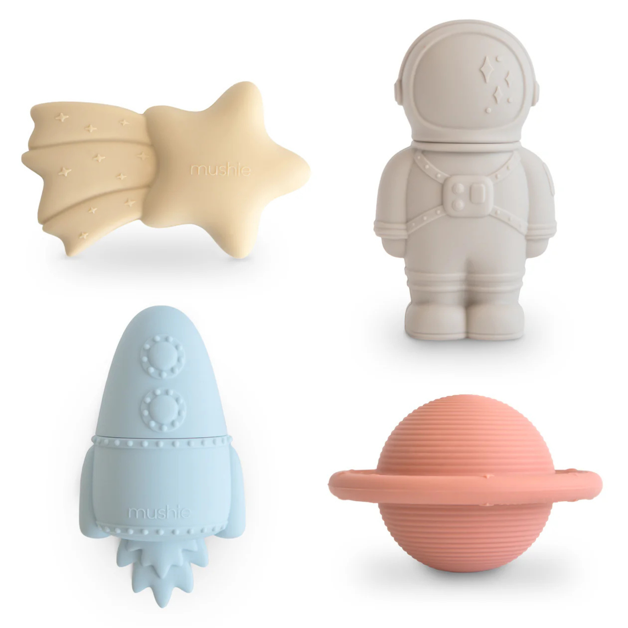 Mushie - Space Bath Play Set- 4 Pack