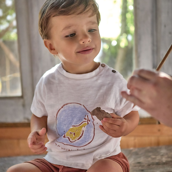T-Shirt mit Front Print, Bio-Baumwolle