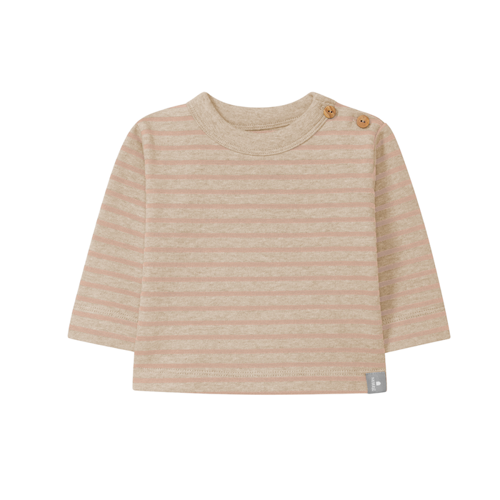 Gestreiftes Langarmshirt aus weichem, gebürstetem Jersey