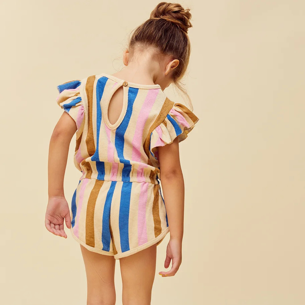 Gestreifter Frottee-Jumpsuit