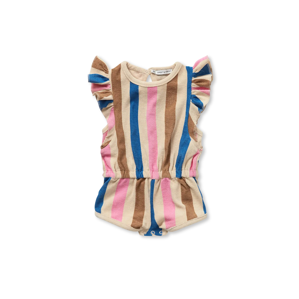 Gestreifter Frottee-Jumpsuit