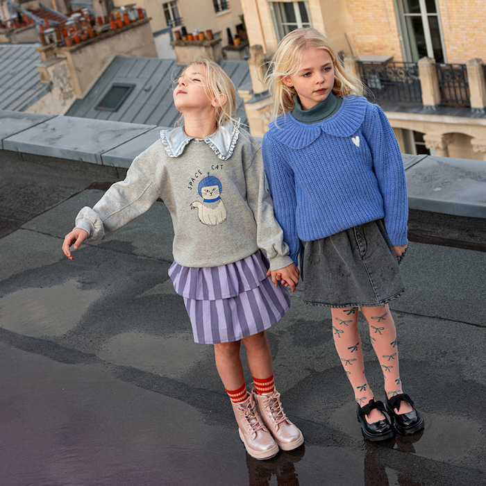 Sweatshirt Space Cat – Grey Melange