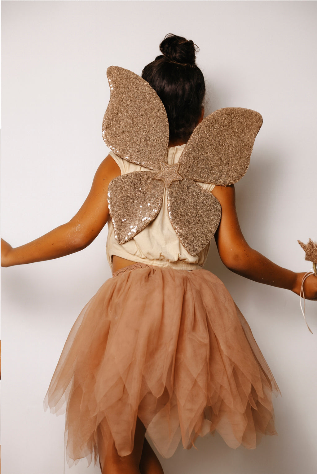 Taupefarbenes Rüschen-Tutu