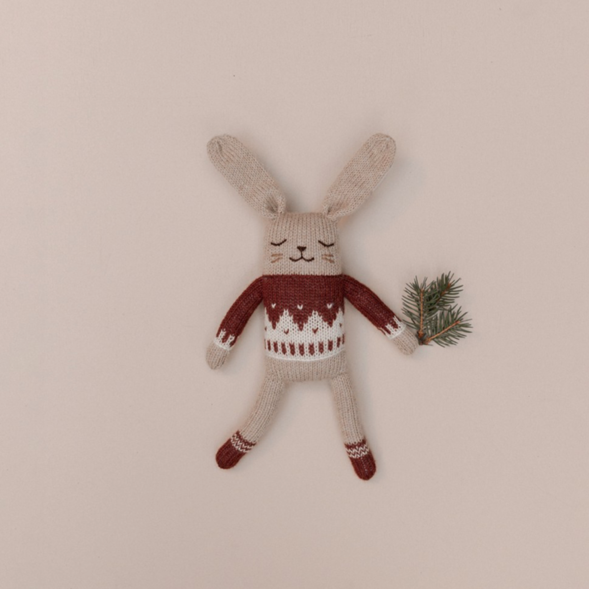 Kuscheltier "Bunny sienna jacquard sweater"