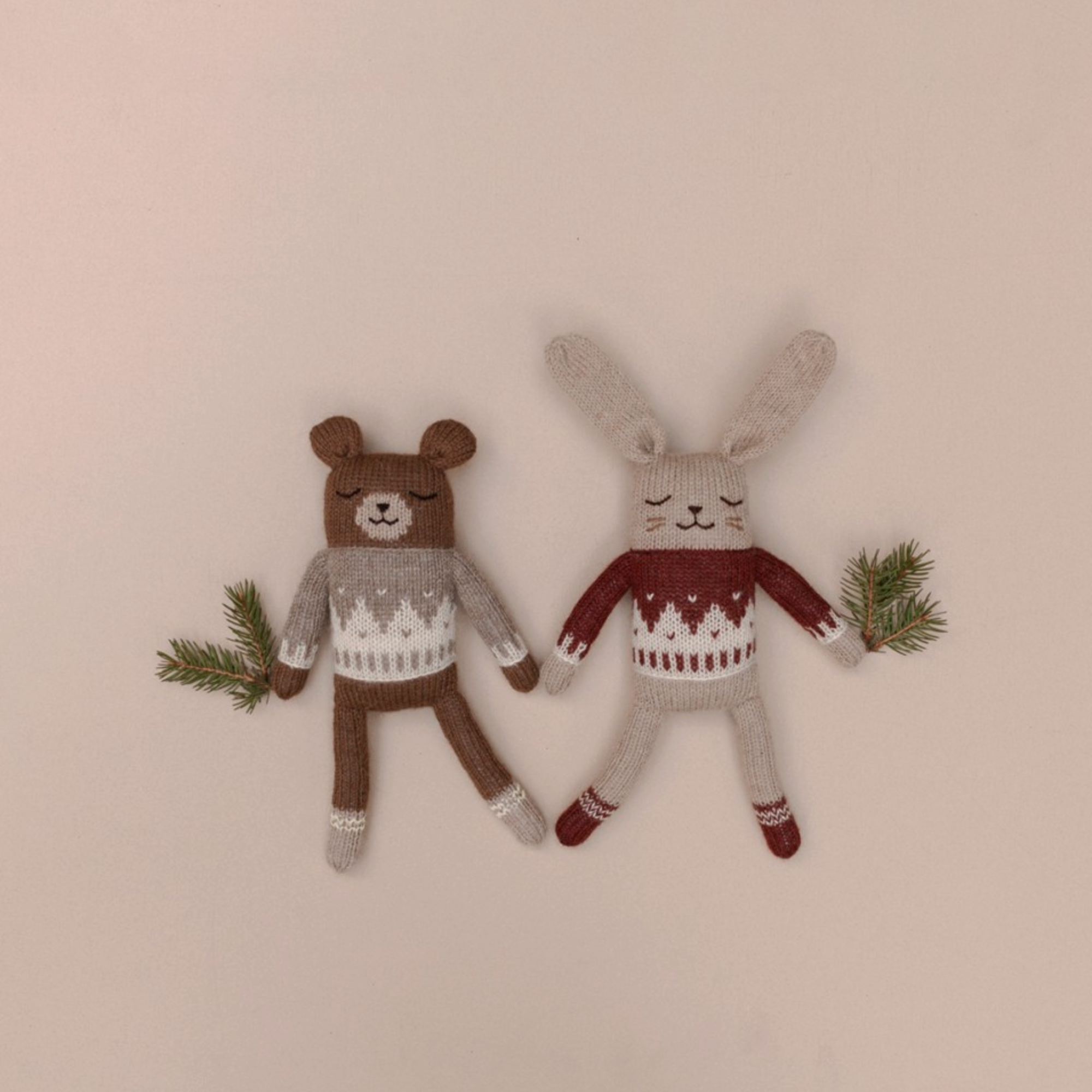 Kuscheltier "Bunny sienna jacquard sweater"