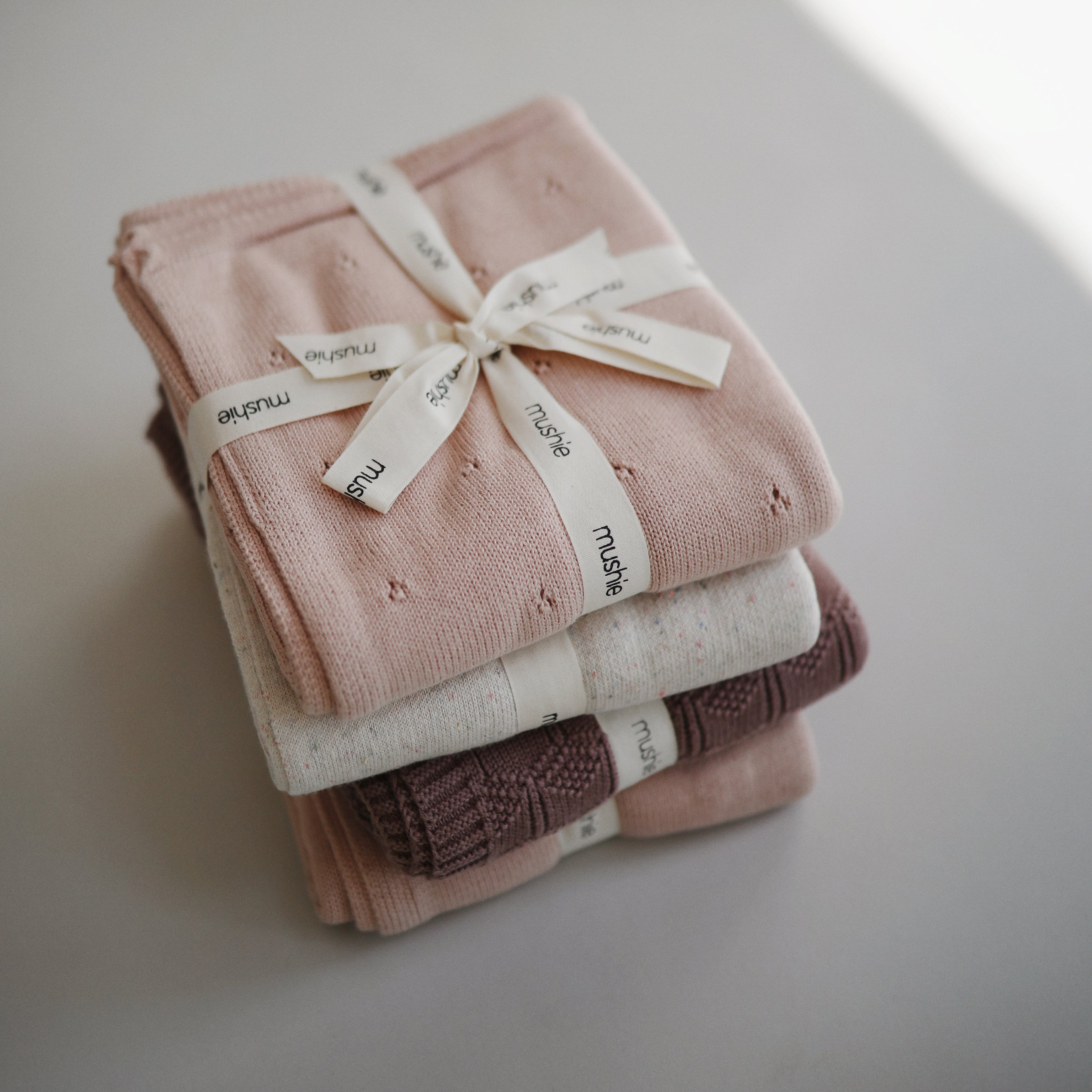 Strickdecke "Pointelle Blush"