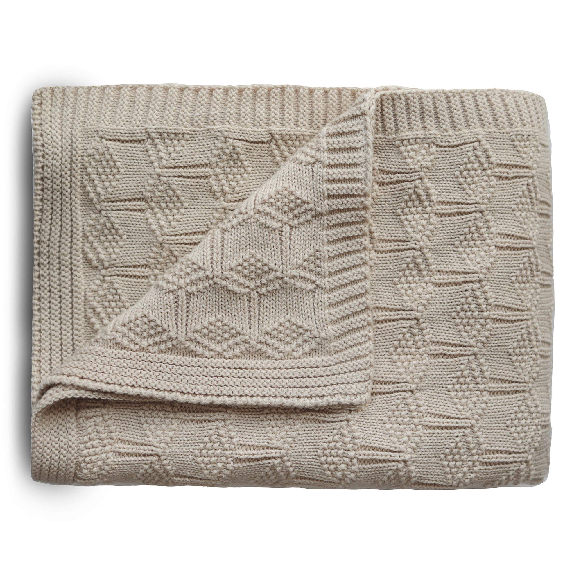 Strickdecke "Honeycomb Beige"