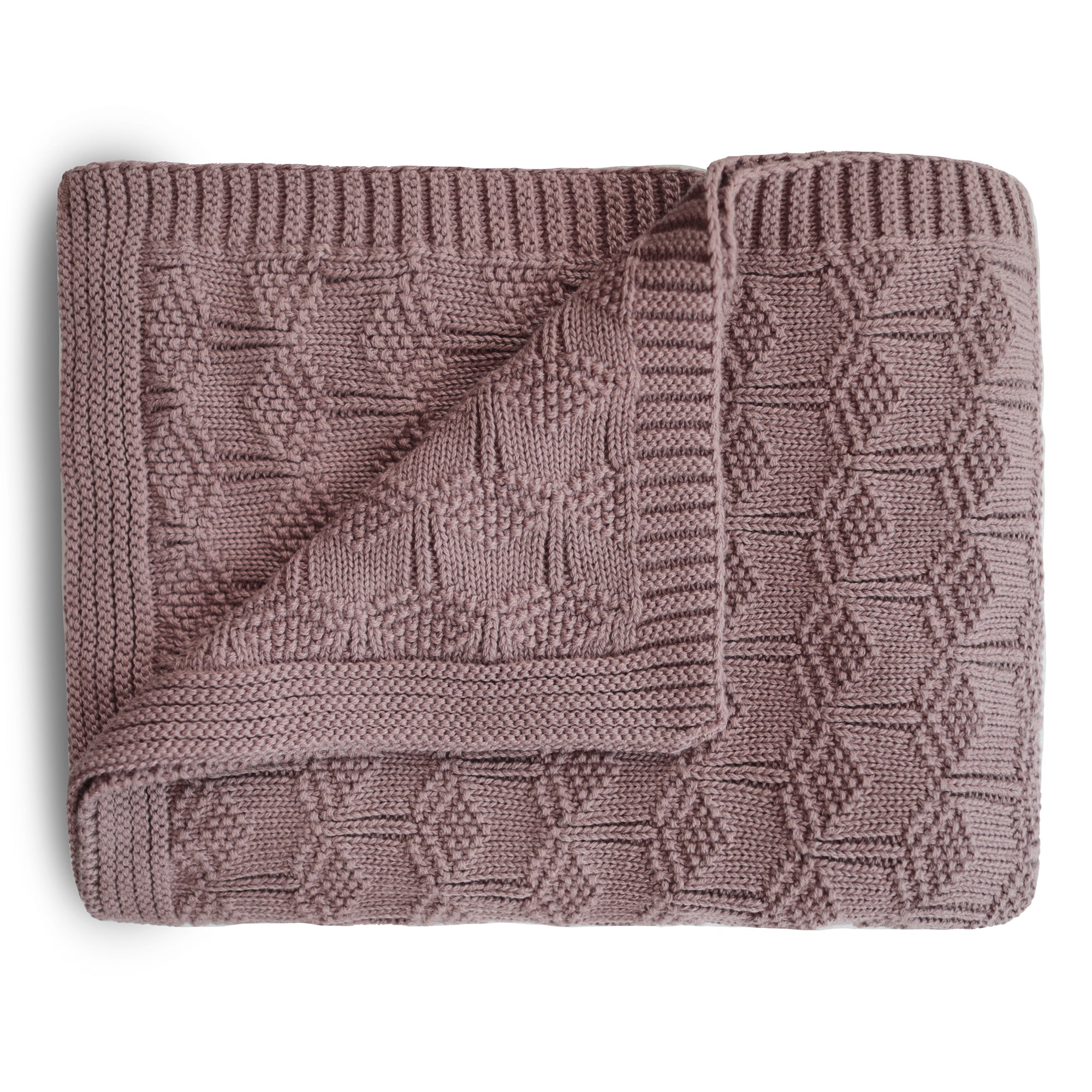 Strickdecke "Honeycomb Desert Rose"