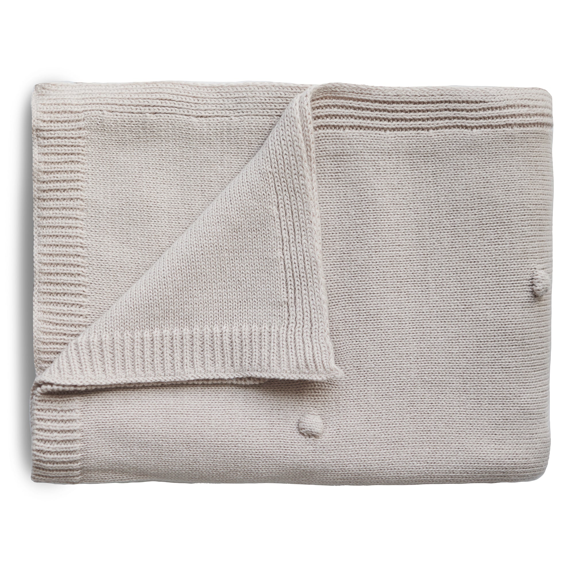 Strickdecke "Dots Off White Melange"