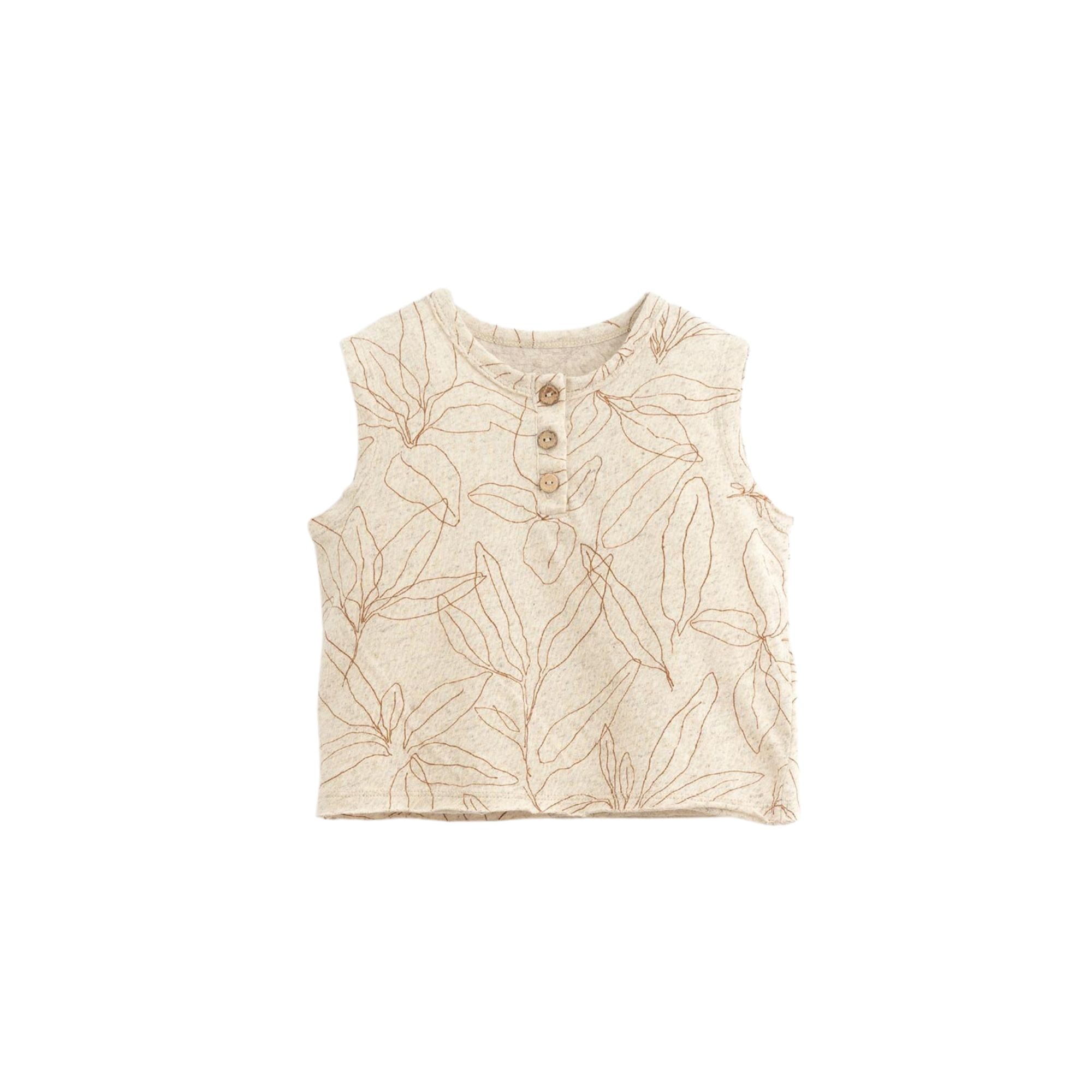Ärmelloses T-Shirt aus Bio-Baumwolle & Hanf