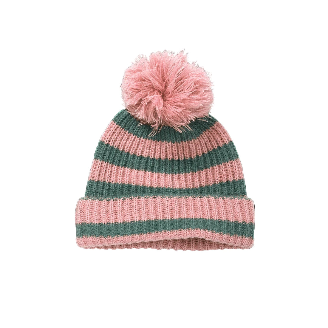 Beanie Stripe – Peach Parfait &amp; Shady Green