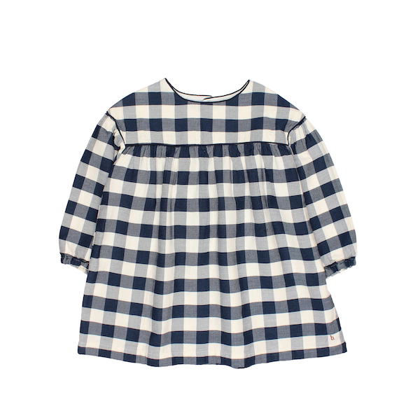 Karo-Kleid aus 100% Baumwolle