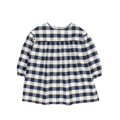 Karo-Kleid aus 100% Baumwolle