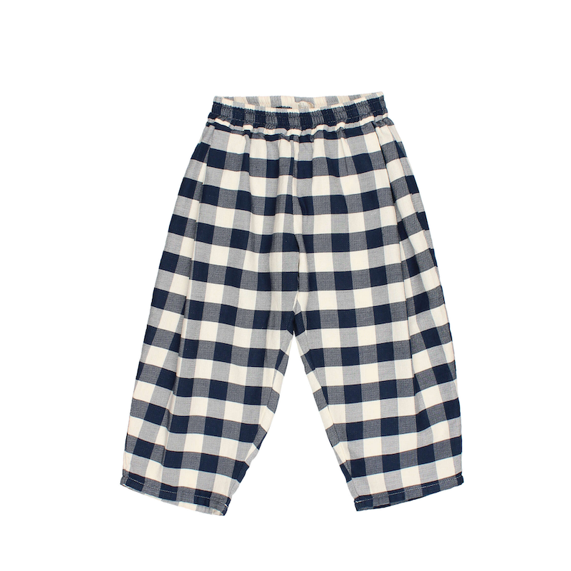 Gingham weite Karo-Hose