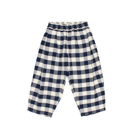 Gingham weite Karo-Hose