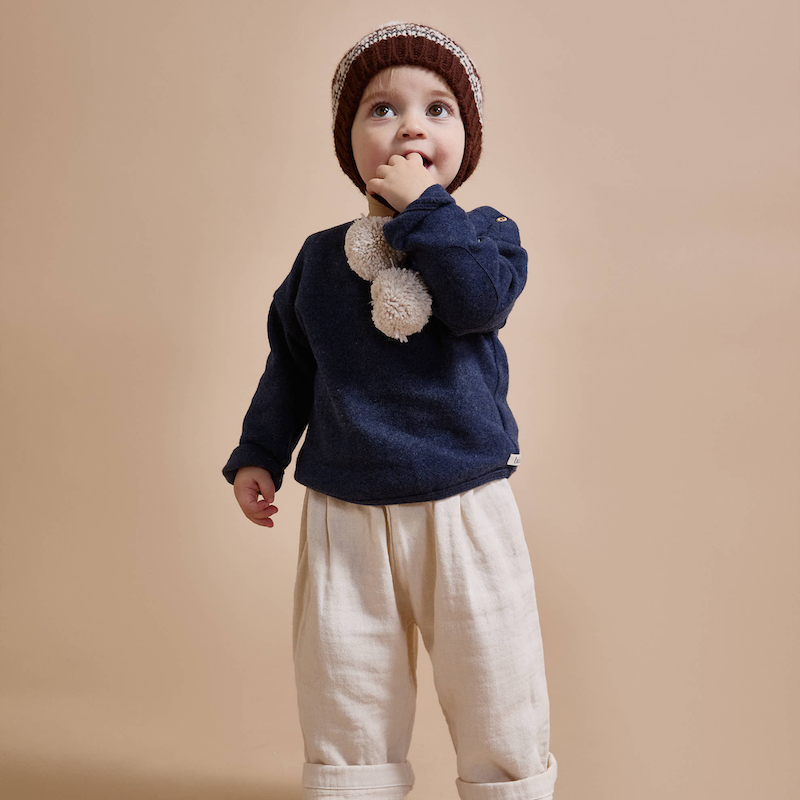 Folk Strickmütze aus Alpaka-Wolle