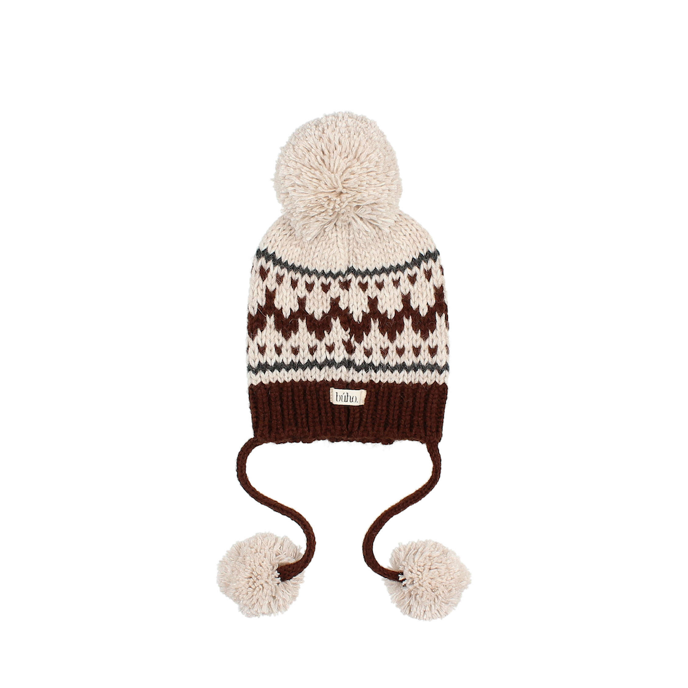 Folk Strickmütze aus Alpaka-Wolle