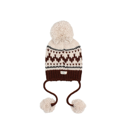 Folk Strickmütze aus Alpaka-Wolle