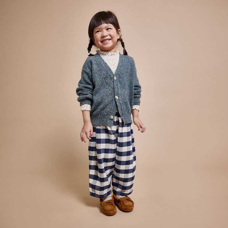 Gingham weite Karo-Hose