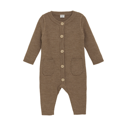 Gestrickter Jumpsuit aus 100% Wolle