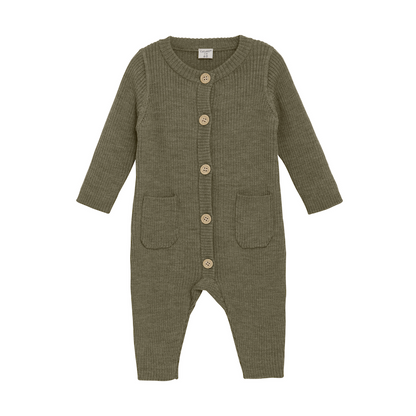Gestrickter Jumpsuit aus 100% Wolle