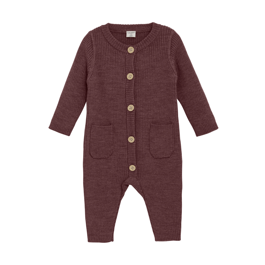 Gestrickter Jumpsuit aus 100% Wolle
