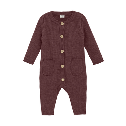 Gestrickter Jumpsuit aus 100% Wolle