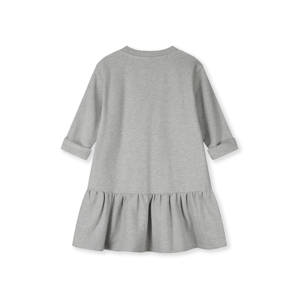 Langarmkleid mit Rüsche