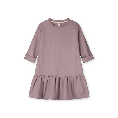 Langarmkleid mit Rüsche