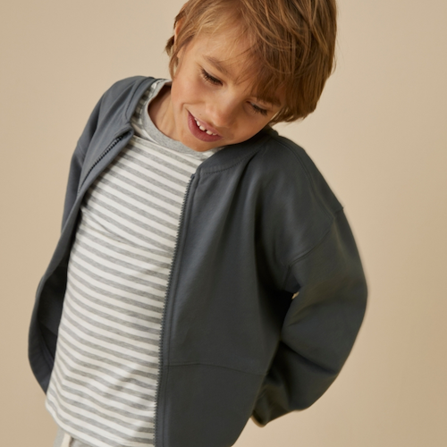 Bomber Sweater mit Reißverschluss