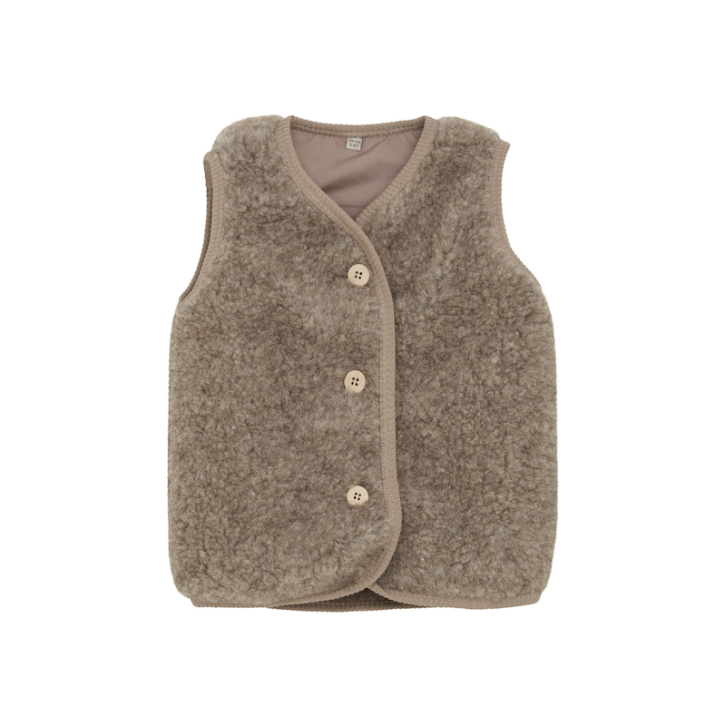 Weste aus Teddy-Merinowolle
