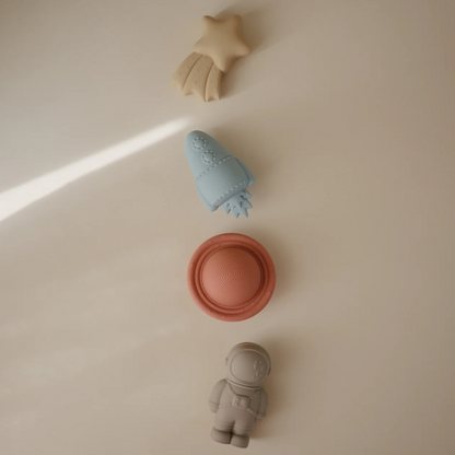 Mushie - Space Bath Play Set- 4 Pack