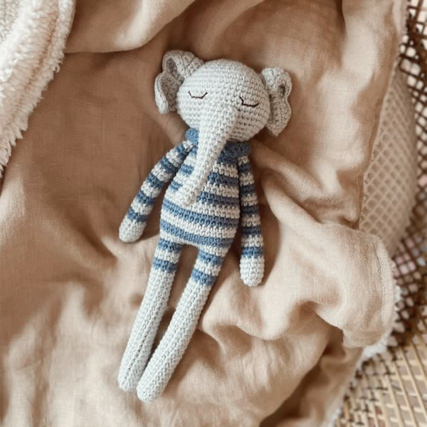 Häkelpuppe Ellie Elephant | striped raf