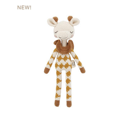 Häkelpuppe Goldie Giraffe | ochre overall