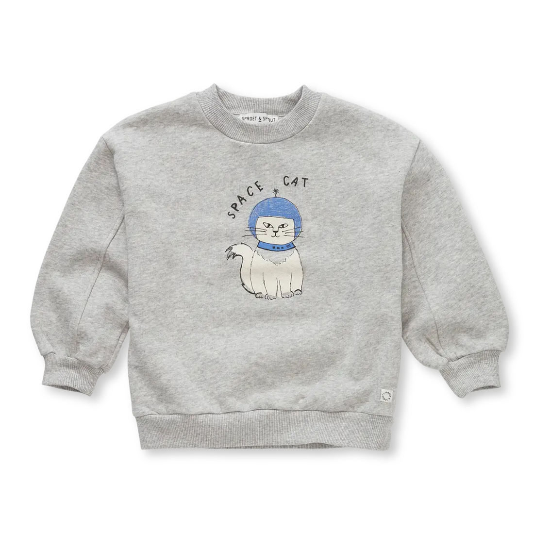 Sweatshirt Space Cat – Grey Melange