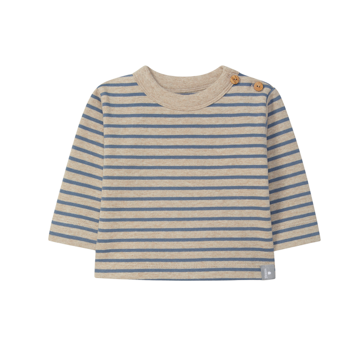 Gestreiftes Langarmshirt aus weichem, gebürstetem Jersey