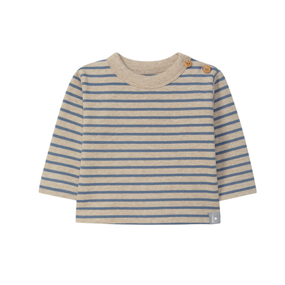 Gestreiftes Langarmshirt aus weichem, gebürstetem Jersey
