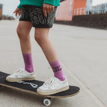 Socken Chef du Burger purple