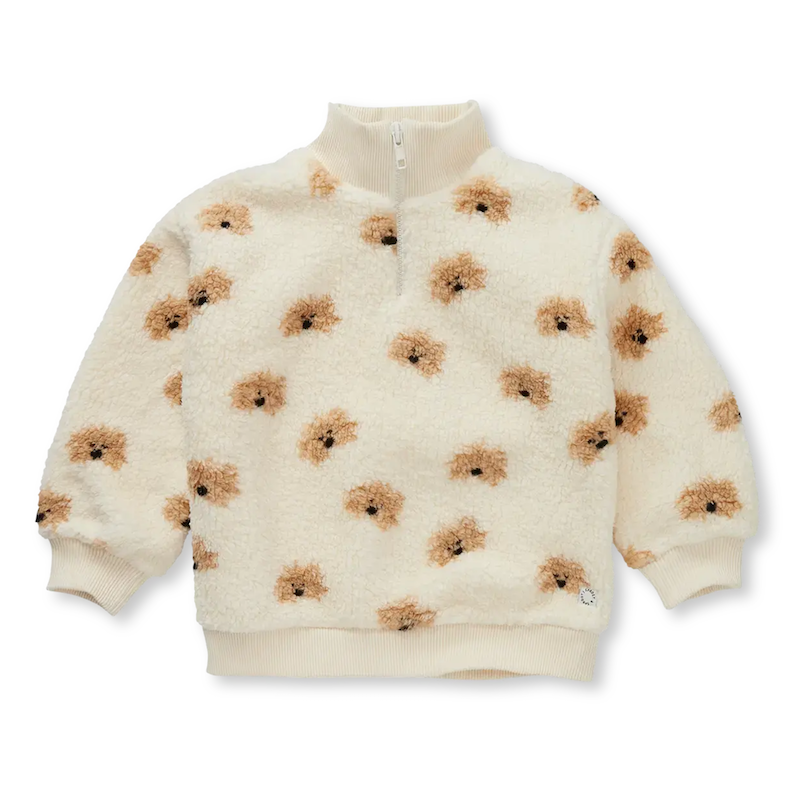 Teddy Mock Zip Sweatshirt