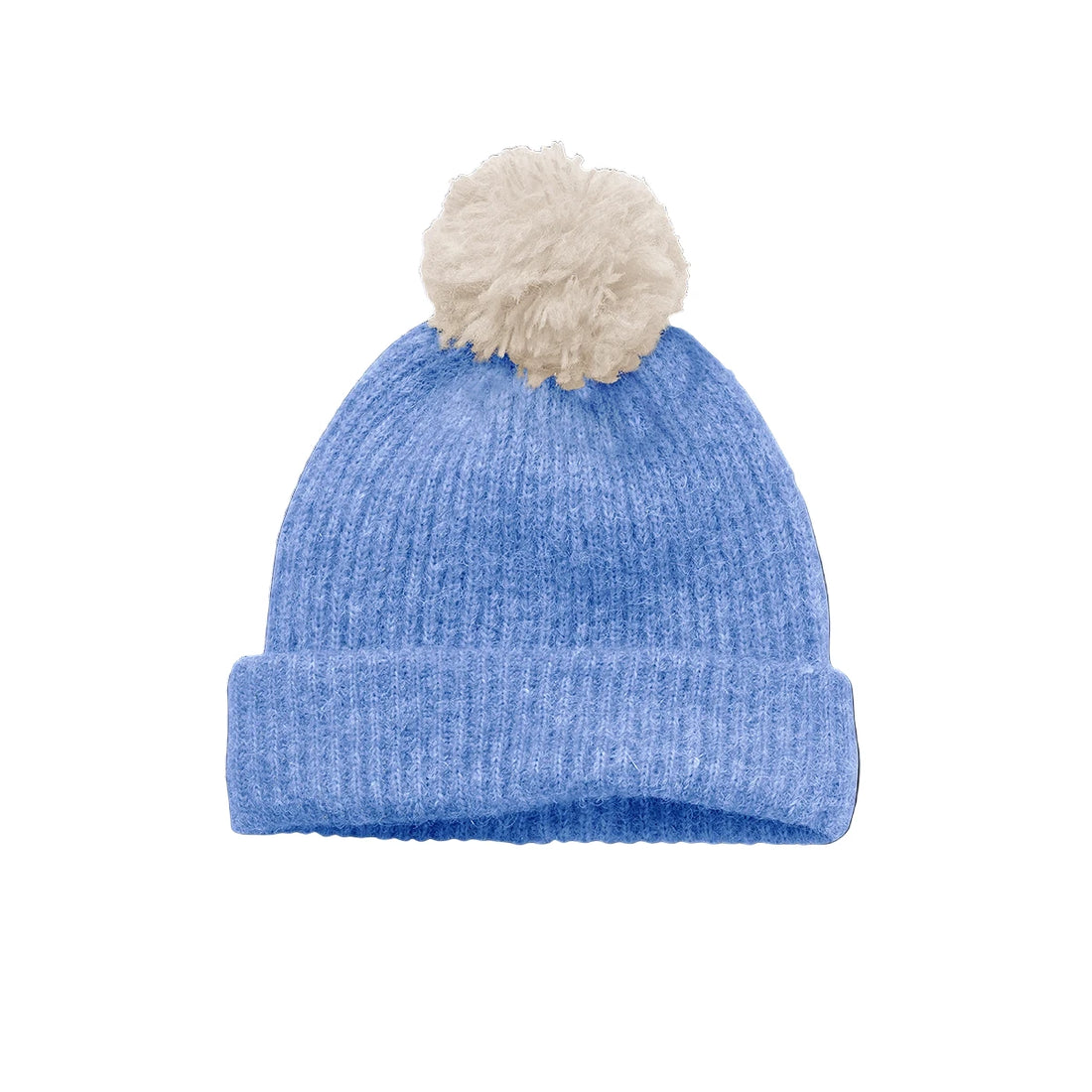 Beanie Ultramarine – Blue Bell mit Pom-Pom
