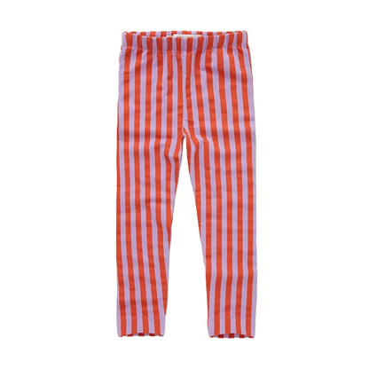 Winter Leggings – Thin Stripe Lavender &amp; Red