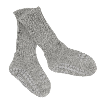 Rutschfeste Socken Alpaka, Grey Melange