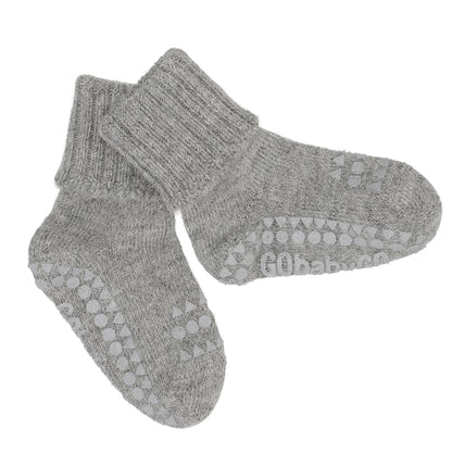 Rutschfeste Socken Alpaka, Grey Melange